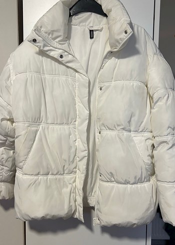 H&M Beyaz kadın kışlık mont - Görsel 4