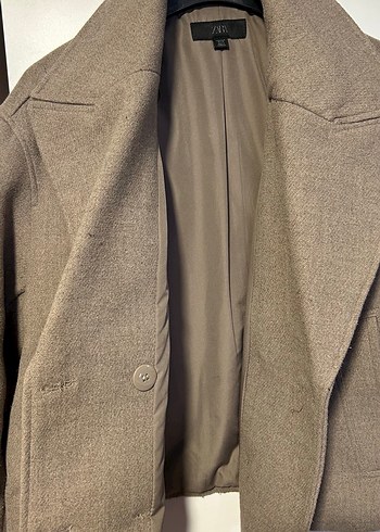 Zara kadın Midi Boy Yün Kaban - Görsel 5