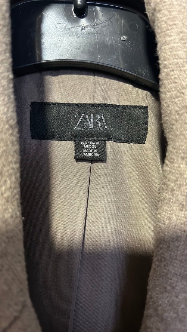 Zara kadın Midi Boy Yün Kaban - Görsel 2