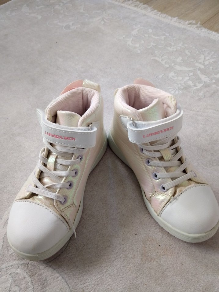 Kız Çocuk Pembe Bağcıklı Spor Ayakkabı - Görsel 5