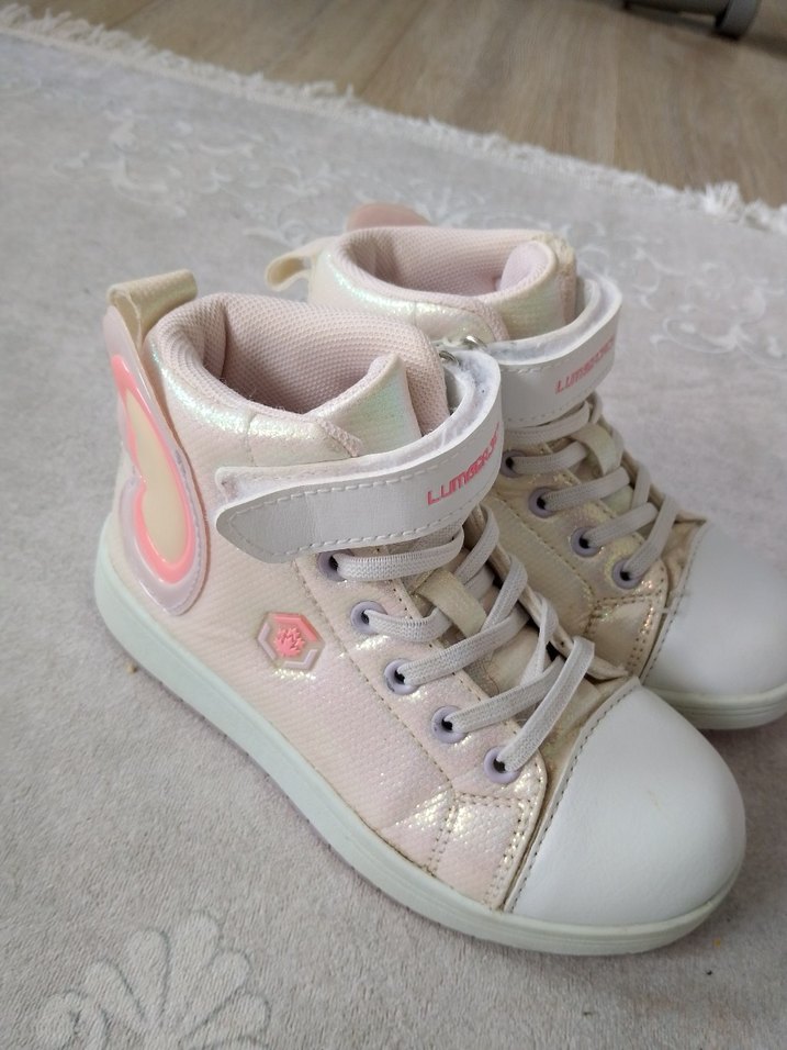 Kız Çocuk Pembe Bağcıklı Spor Ayakkabı - Görsel 2