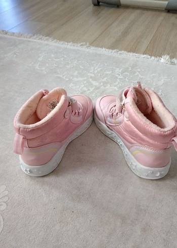 Kız Çocuk Pembe Bağcıklı İçi Kürklü Bot - Görsel 5