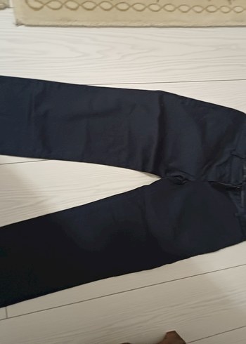 Kadın Siyah Kumaş Kemerli Pantolon
