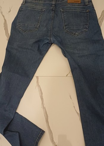 Erkek Mavi Parlak Denim Regular Fit Jean - Görsel 4