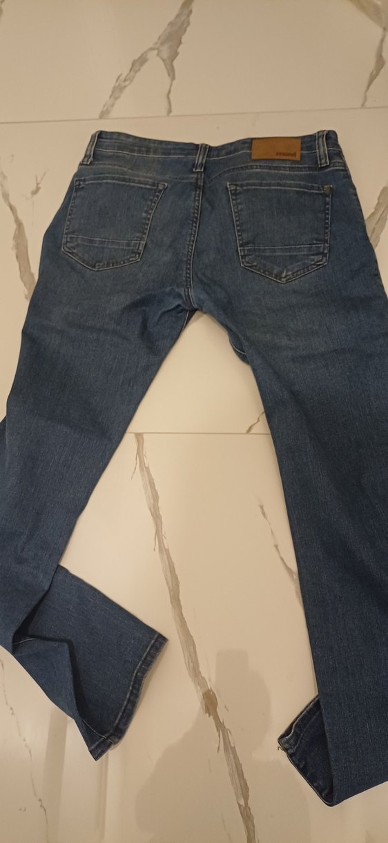 Erkek Mavi Parlak Denim Regular Fit Jean - Görsel 4