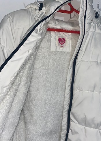 Beyaz Fermuarlı Kadın Kış Montu - Görsel 2