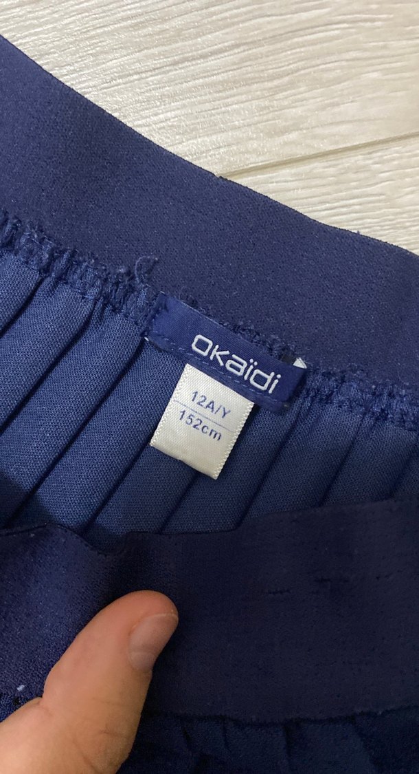 Lacivert Pilili Midi Kadın Etek - Görsel 3