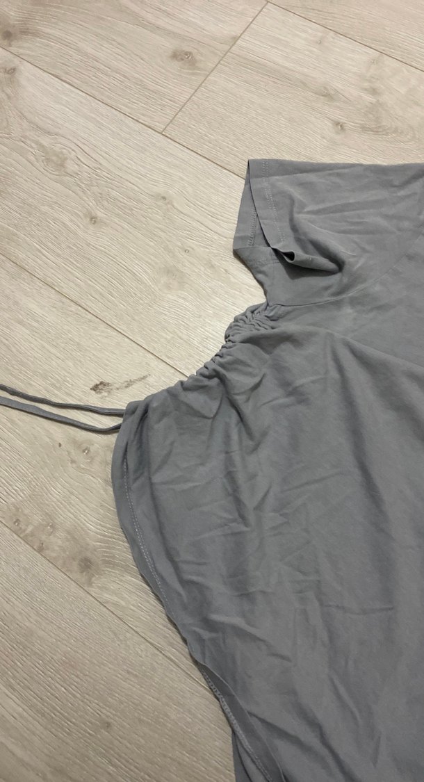 Gri Kısa Kollu Tişört - Görsel 2