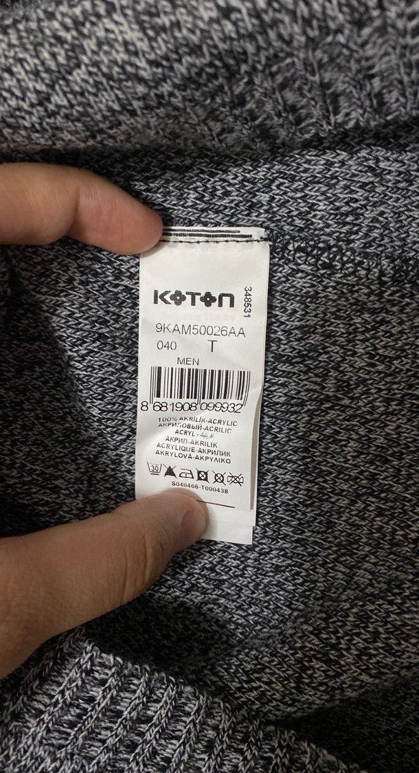 Gri Örgü boyunluk - Görsel 3