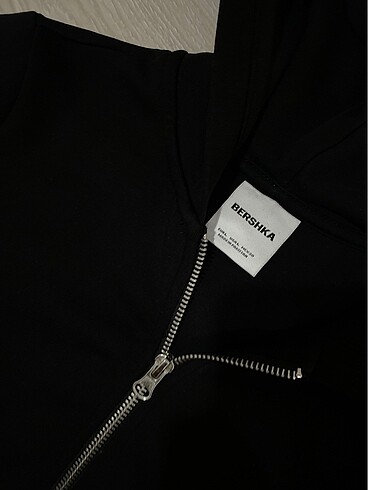 Bershka fermuarlı kapüşonlu sweatshirt hırka