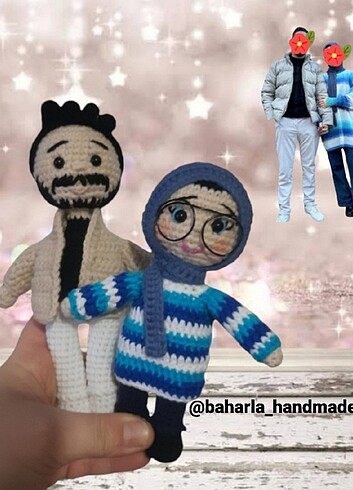 Amigurumi kişisel çift bebek