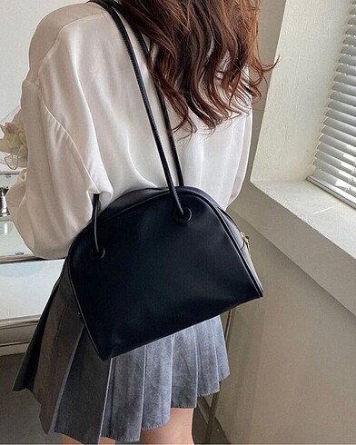 Siyah Eyelet Detail çanta