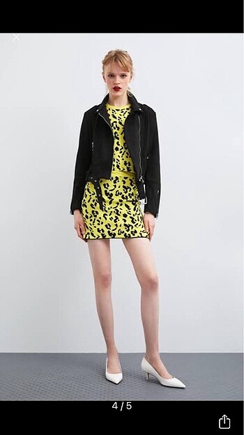 xs Beden siyah Renk zara süet biker ceket