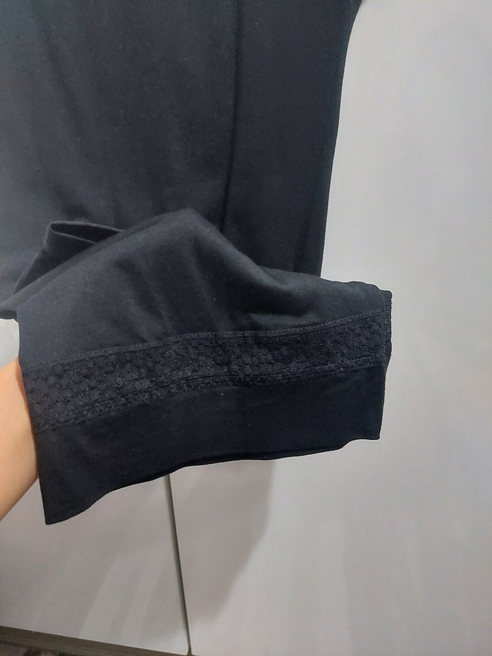 Siyah V Yakalı Hamile Tulum - Görsel 3