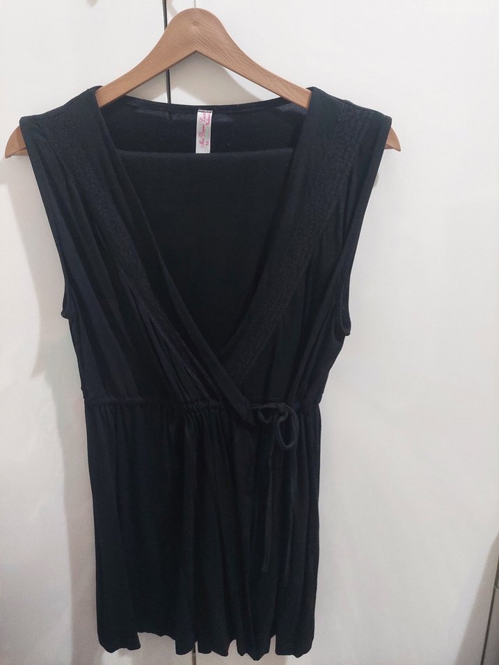 Siyah V Yakalı Hamile Tulum - Görsel 5