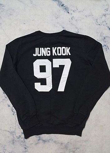 Diğer BTS Jungkook Yazı Baskılı Kazak