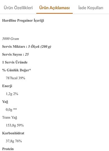 Hardline Progainer 5000 gr - Görsel 3