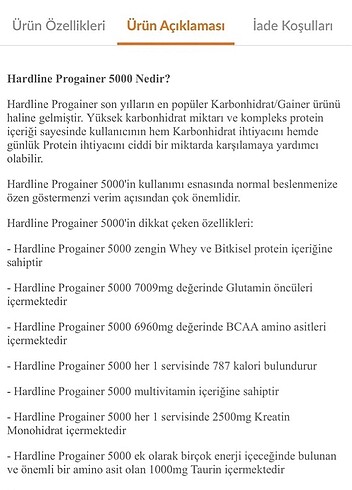 Hardline Progainer 5000 gr - Görsel 8