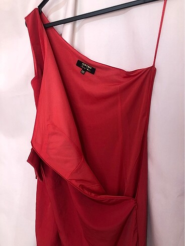 36 Beden kırmızı Renk Koton Party Wear Elbise