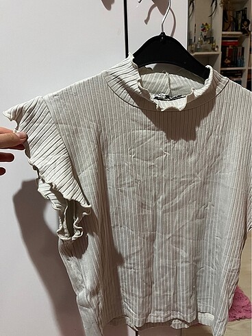 Zara Zara krem rengi bluz