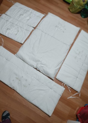 Beyaz Nakışlı Çocuk Uyku Seti - Görsel 3