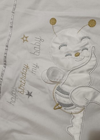 Beyaz Nakışlı Çocuk Uyku Seti - Görsel 4