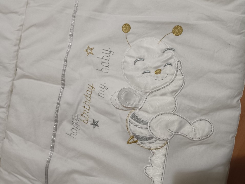 Beyaz Nakışlı Çocuk Uyku Seti - Görsel 4