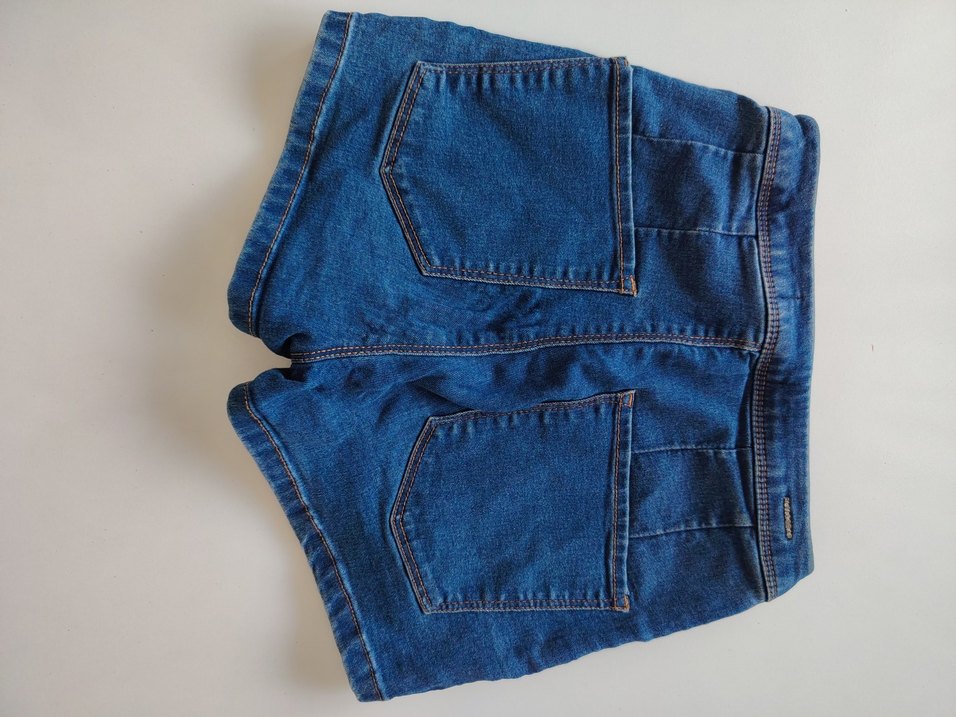 Düğmeli Kadın Midi Kot Şort - Görsel 2