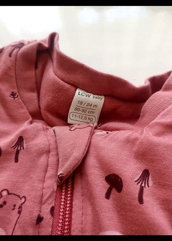 Fermuarlı Pembe Kız Bebek Tulumu - Görsel 3