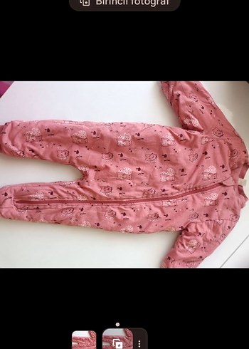 Fermuarlı Pembe Kız Bebek Tulumu - Görsel 4