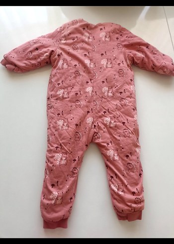 Fermuarlı Pembe Kız Bebek Tulumu - Görsel 2