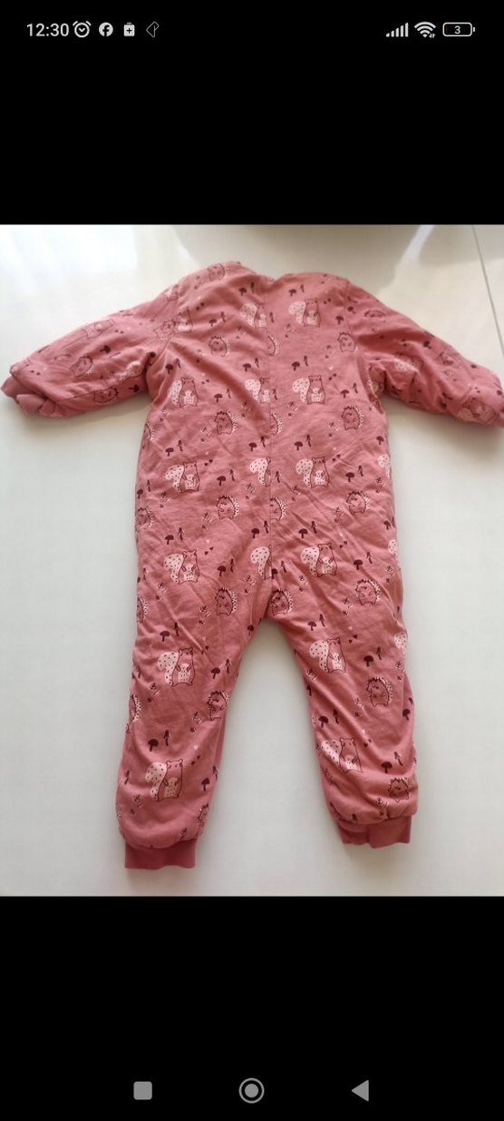 Fermuarlı Pembe Kız Bebek Tulumu - Görsel 2