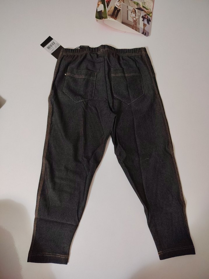 Kız Çocuk Gri Denim Tayt - Görsel 5