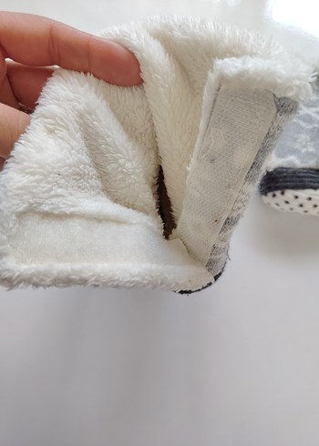 Çocuk Gri Örgü Sıcak Ev Terliği - Görsel 2