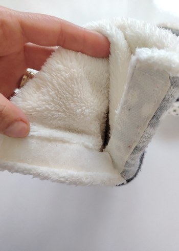 Çocuk Gri Örgü Sıcak Ev Terliği - Görsel 7