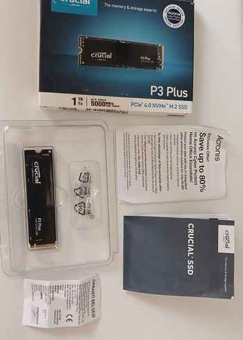 Beden Crucial P3 Plus 1TB PCIe 4.0 NVMe M.2 SSD