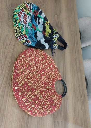 Boncuk İşlemeli Renkli Bohem Kadın Çantası