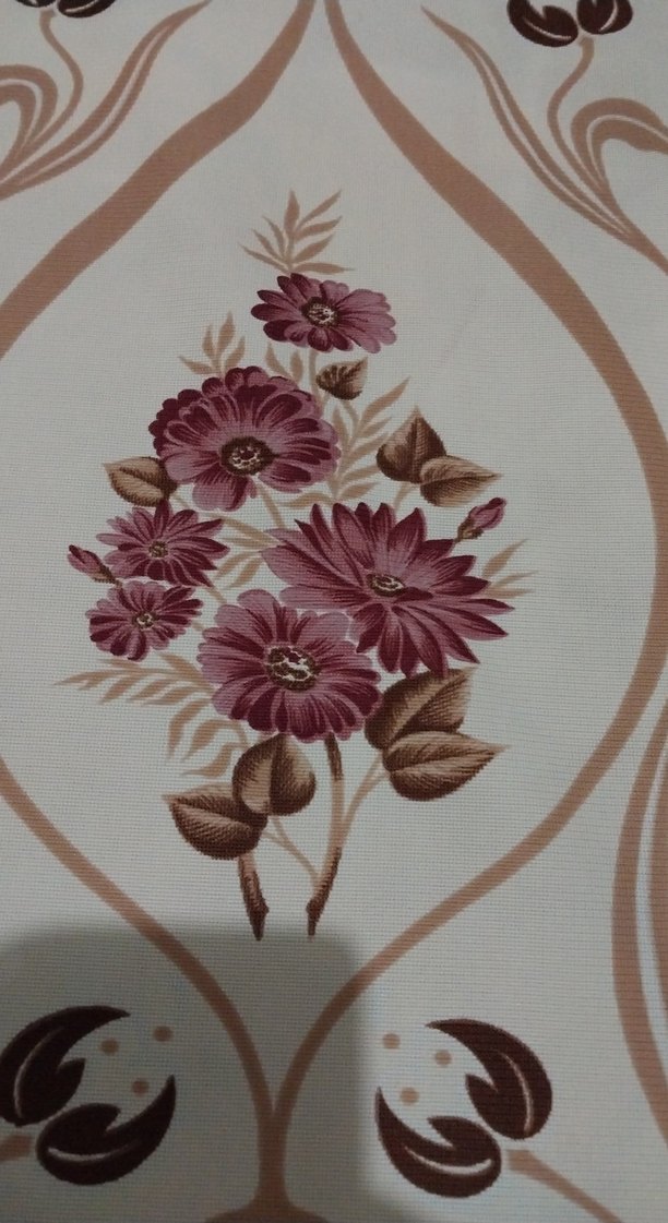 Bordo Baskılı Geleneksel Perde - Görsel 3