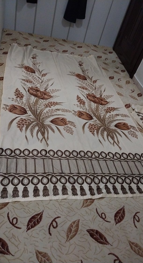 Kahverengi Baskılı Geleneksel Perde - Görsel 4