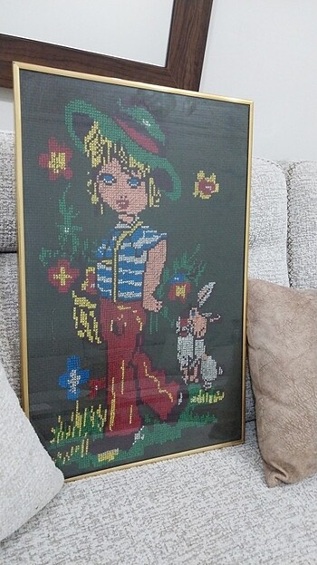  Beden çeşitli Renk Etamin işlemeli pano