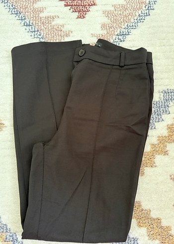 Kemerli Kahverengi Kadın Kumaş Pantolon