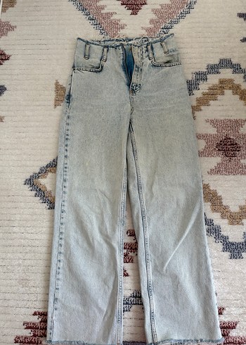 Gri Batik Desenli Midi Boy Kadın Kot Pantolon