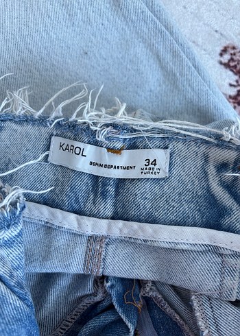 Diğer Gri Batik Desenli Midi Boy Kadın Kot Pantolon