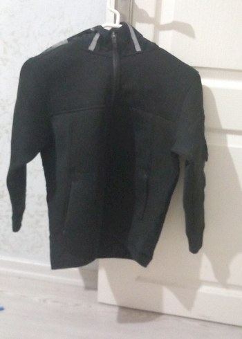 Siyah Fermuarlı Erkek Çocuk Sweatshirt - Görsel 2