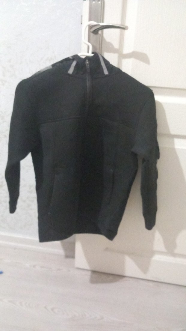 Siyah Fermuarlı Erkek Çocuk Sweatshirt - Görsel 2