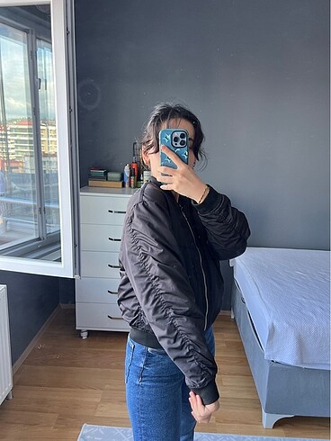 s Beden siyah Renk bomber ceket