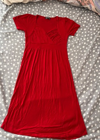 Kırmızı kadın elbıse - Görsel 3