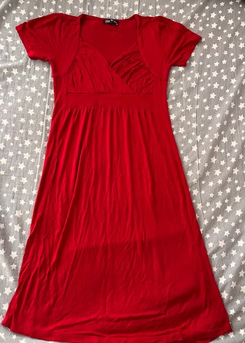 Kırmızı kadın elbıse - Görsel 4