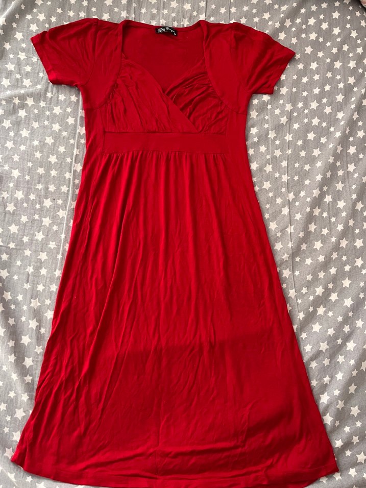 Kırmızı kadın elbıse - Görsel 4