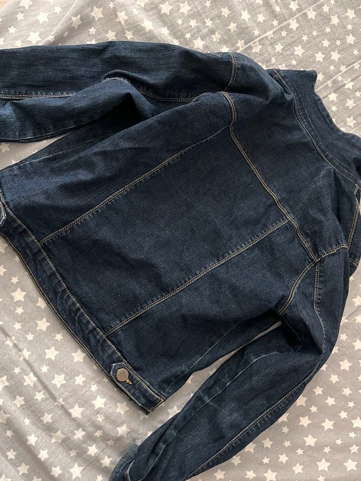 Düğmeli Kadın Kot Ceket - Görsel 4